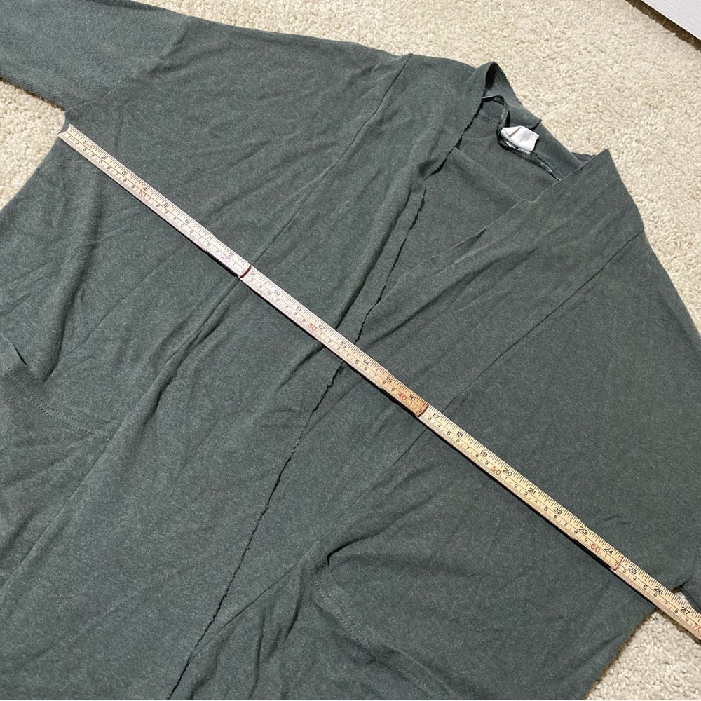 Pact Airplane Organic Cotton Open Knit Cardigan Comfy Minimalist Green Size M/L - Picture 6 of 10